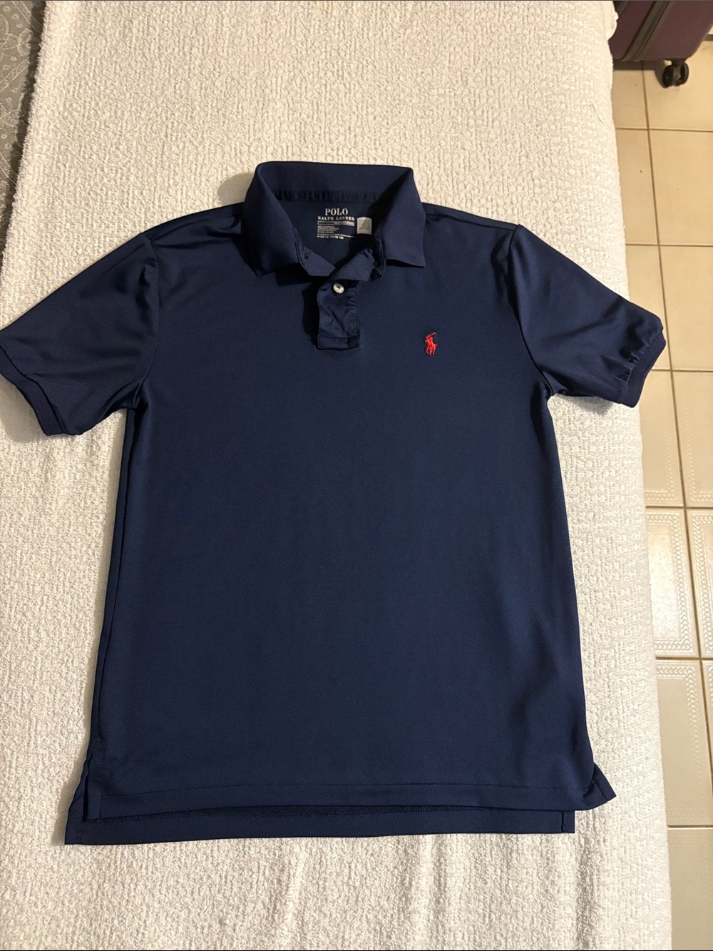 Polo by Ralph Lauren Navy Polo with Red Pony Embroidery